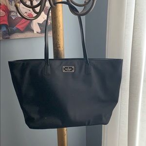 Kate spade black nylon margareta tote